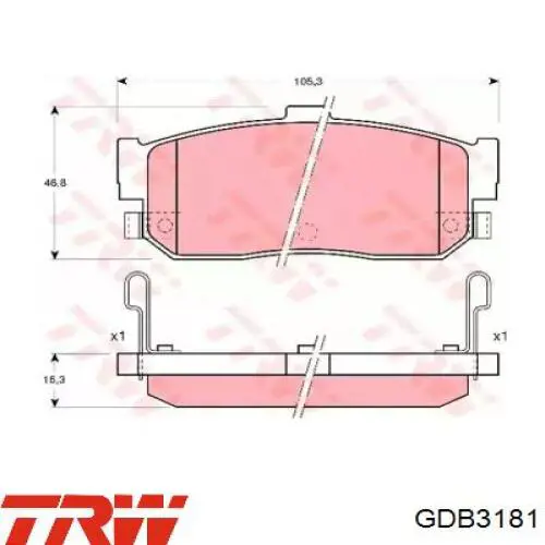 Купить GDB3181 TRW Колодки тормозные задние, дисковые