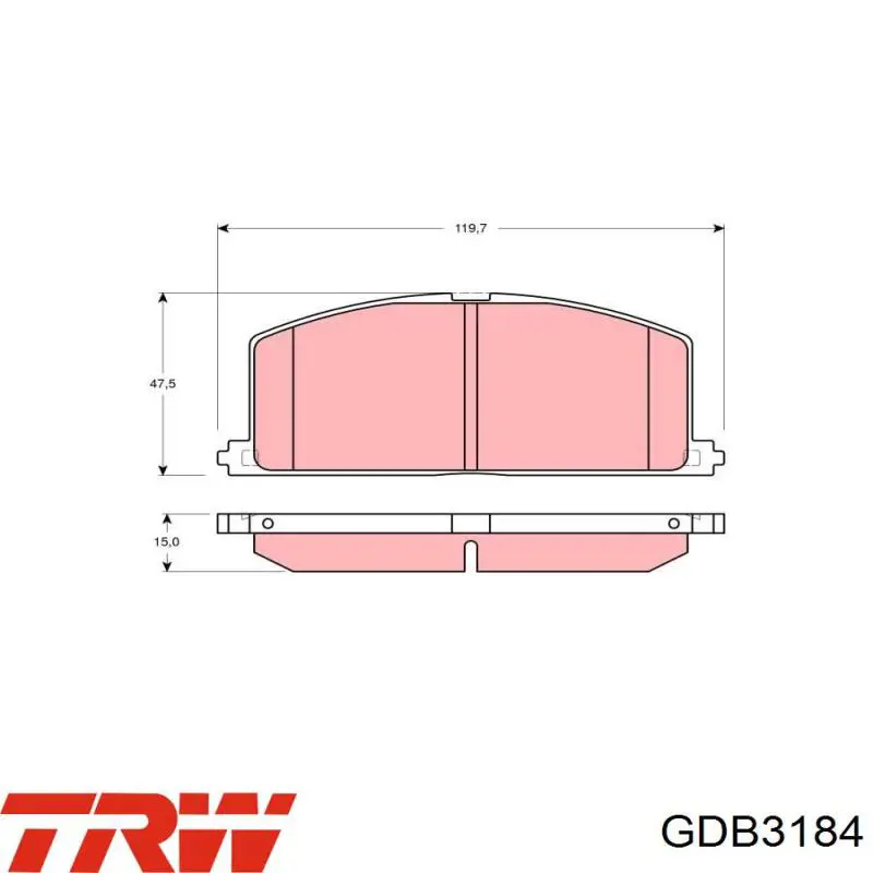 Колодки TRW GDB3184 цена, от 14.07 USD