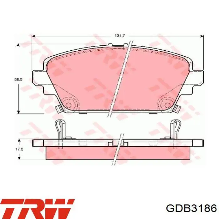 Передние тормозные колодки 322270 Daco