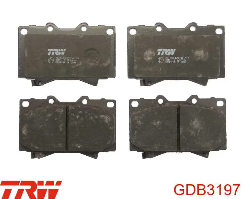 Купить GDB3197 TRW Колодки тормозные
