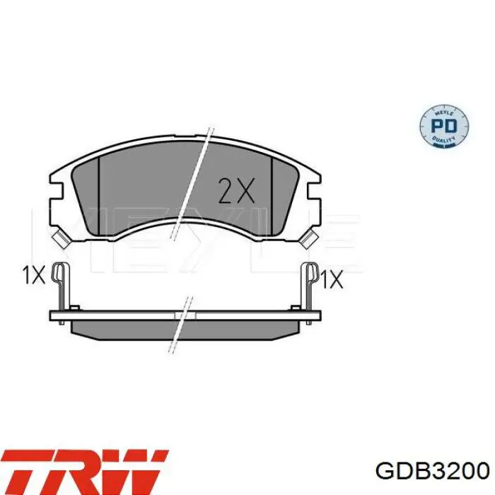 Передние тормозные колодки GDB3200 TRW