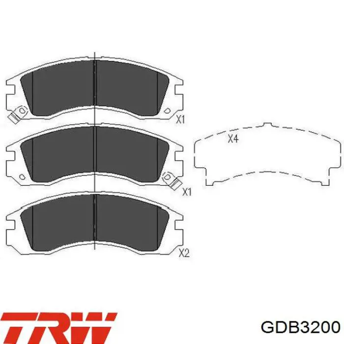 Тормозные колодки TRW GDB3200