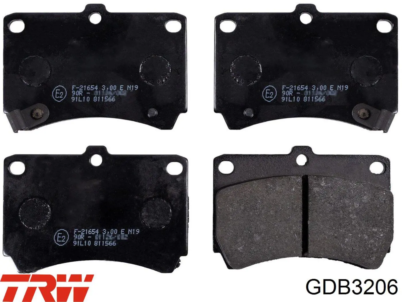 GDB3206 TRW колодки тормозные передние дисковые