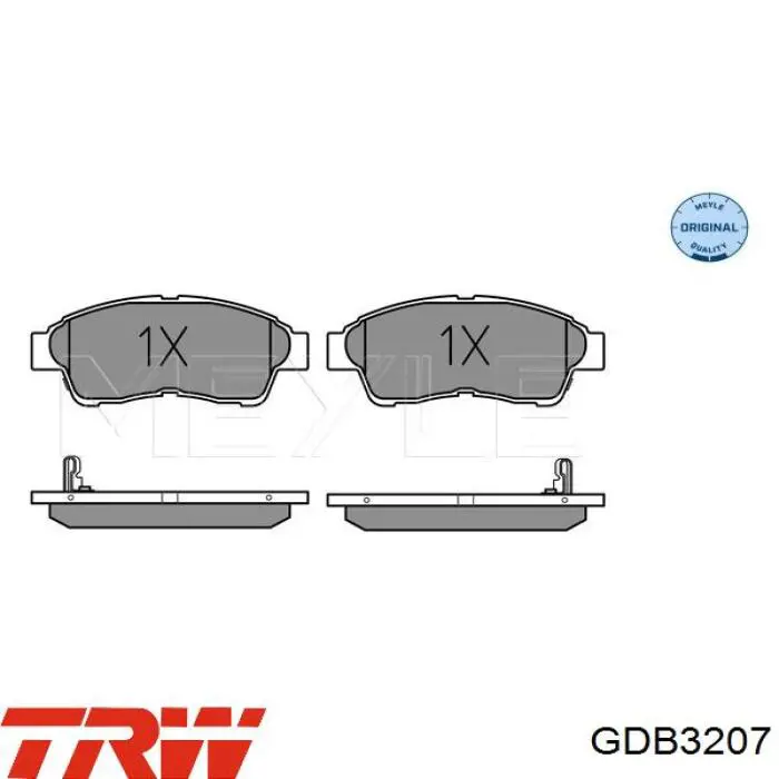 Передние тормозные колодки GDB3207 TRW