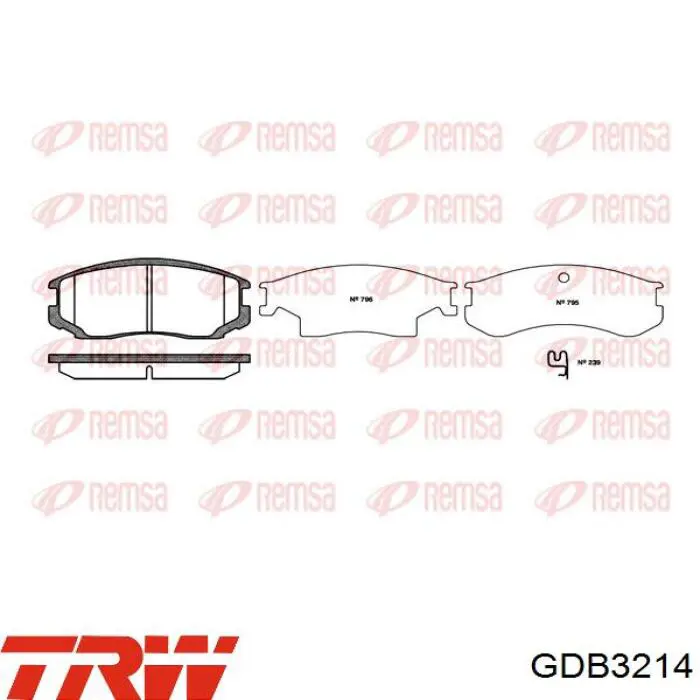Передние тормозные колодки GDB3214 TRW