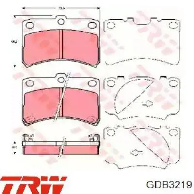 Передние тормозные колодки GDB3219 TRW