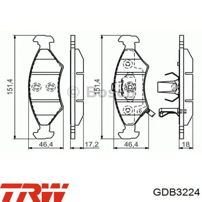 Тормозные колодки TRW GDB3224