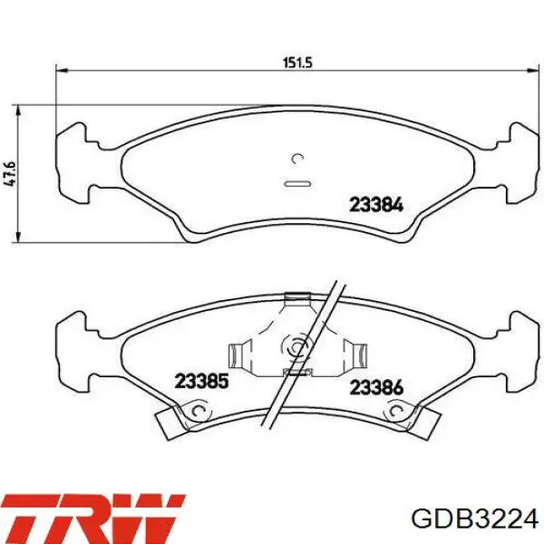 Колодки TRW GDB3224 цена, от 18.43 USD