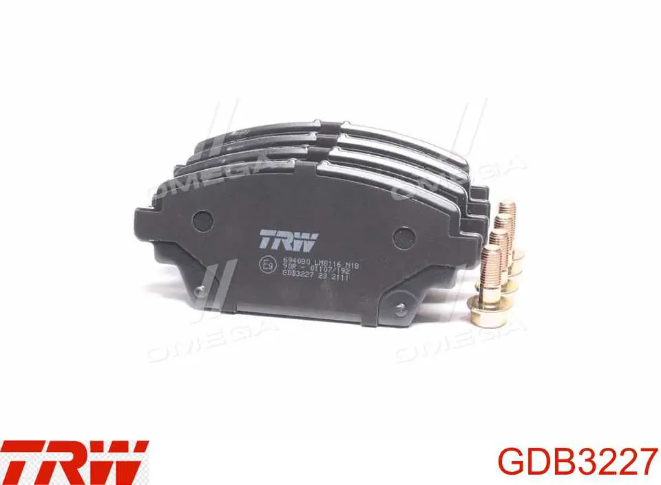 Передние тормозные колодки GDB3227 TRW