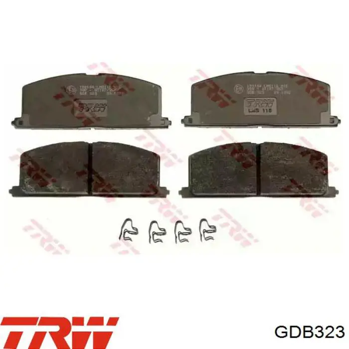 GDB323 TRW колодки тормозные передние дисковые
