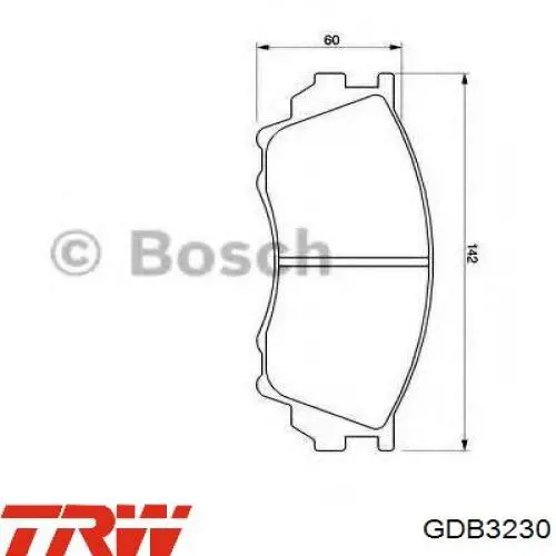 Передние тормозные колодки GDB3230 TRW