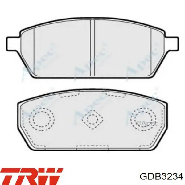 Колодки TRW GDB3234 цена, от 25.31 USD