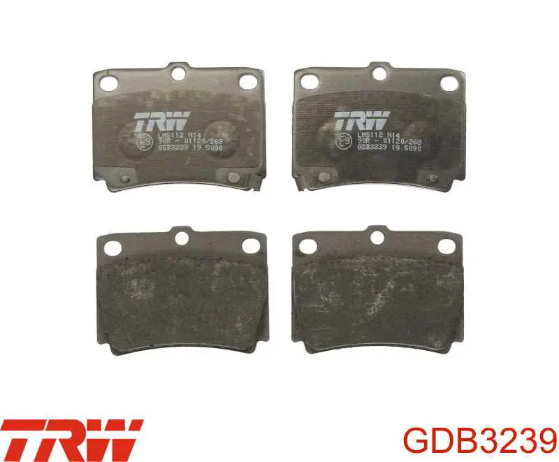 GDB3239 TRW колодки тормозные задние дисковые