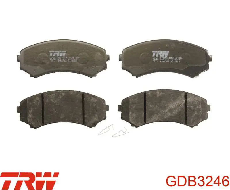 Передние тормозные колодки GDB3246 TRW