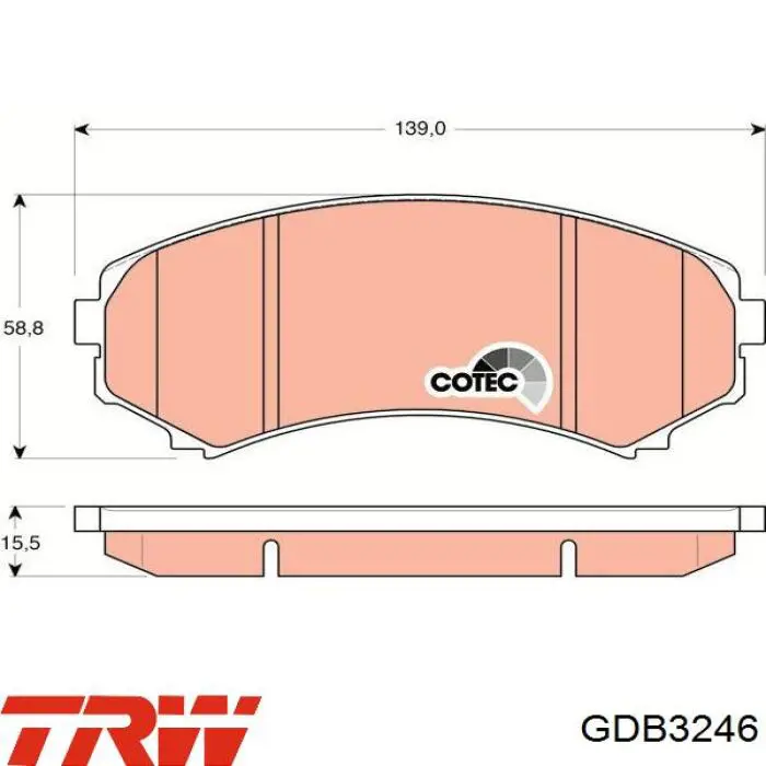 Тормозные колодки TRW GDB3246