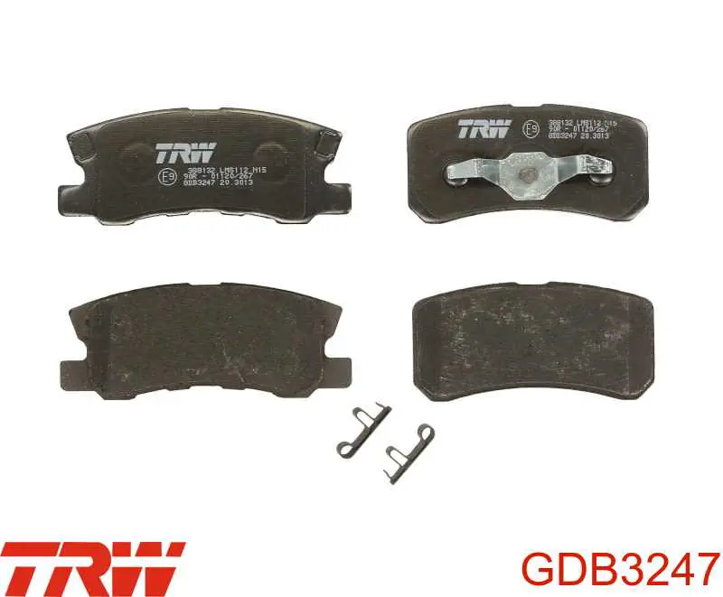Купить GDB3247 TRW Колодки тормозные задние, дисковые
