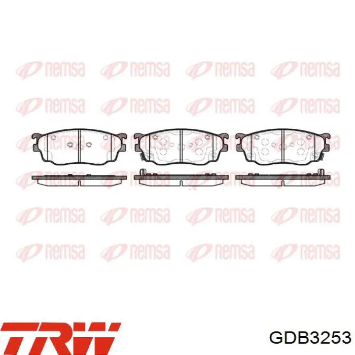 Купить GDB3253 TRW Колодки тормозные