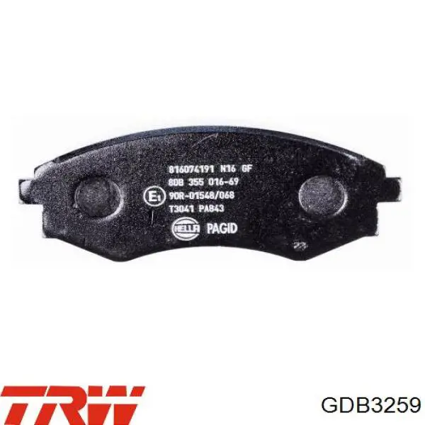 Купить GDB3259 TRW Колодки тормозные
