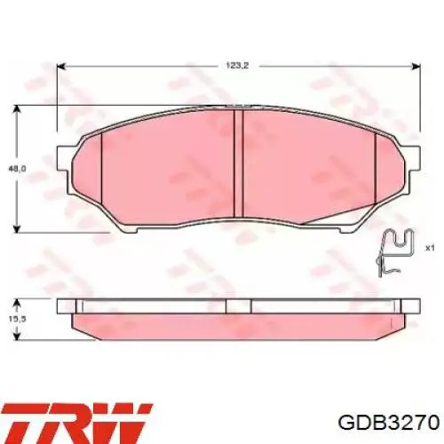 Передние тормозные колодки GDB3270 TRW