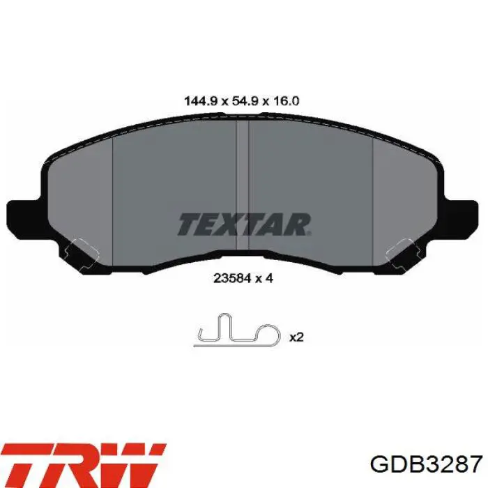 Колодки TRW GDB3287 цена, от 30.79 USD
