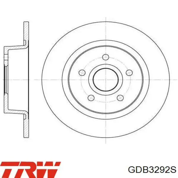 GDB3292S TRW колодки тормозные задние дисковые