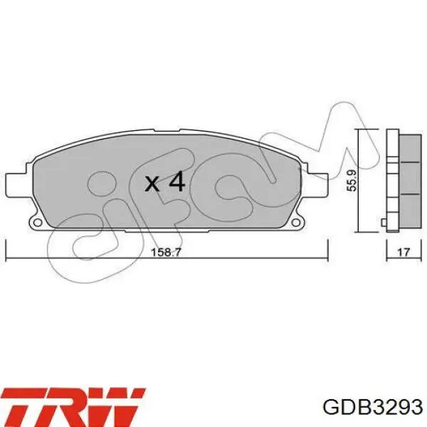 Тормозные колодки TRW GDB3293