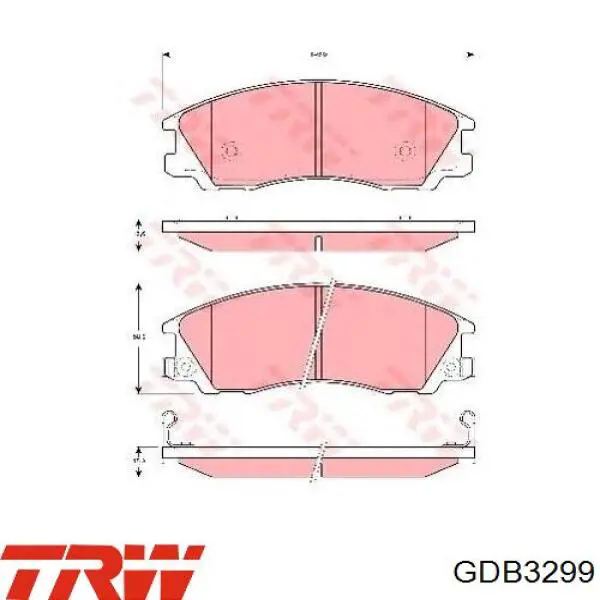 Передние тормозные колодки GDB3299 TRW