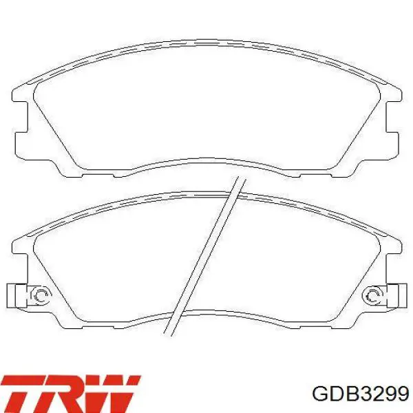 Передние тормозные колодки GDB3299 TRW