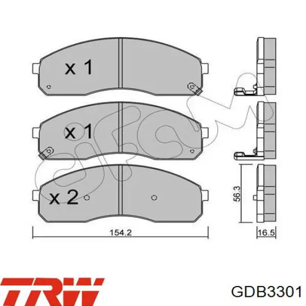 Колодки TRW GDB3301 цена, от 24.61 USD