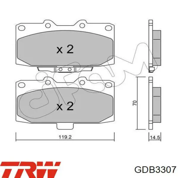 Тормозные колодки TRW GDB3307