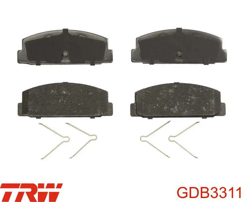 GDB3311 TRW колодки тормозные задние дисковые