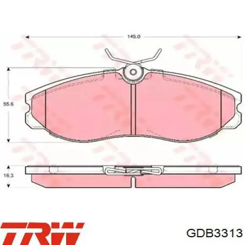 GDB3313 TRW колодки тормозные передние дисковые