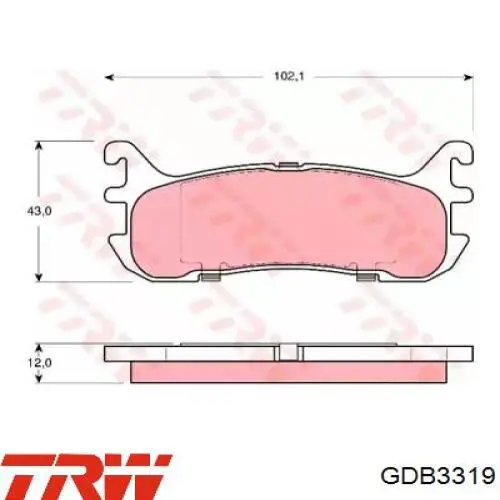 Задние тормозные колодки GDB3319 TRW