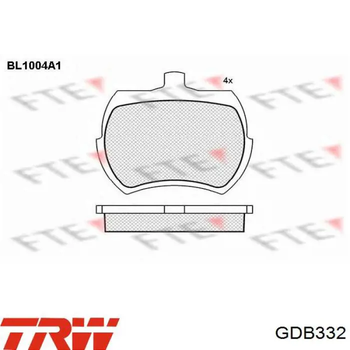 Тормозные колодки Lucas GDB332