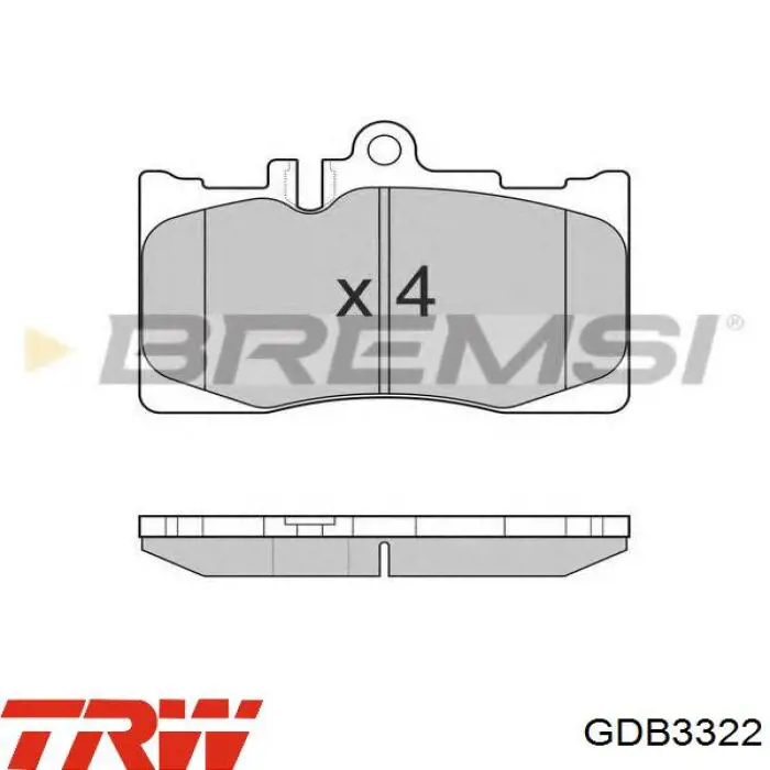Передние тормозные колодки GDB3322 TRW