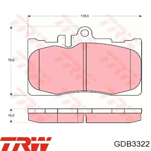 Передние тормозные колодки GDB3322 TRW