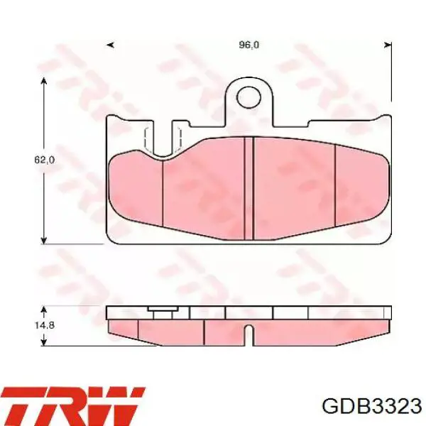 Задние тормозные колодки GDB3323 TRW