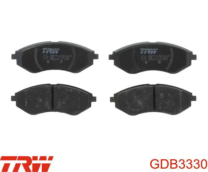 GDB3330 TRW колодки тормозные передние дисковые
