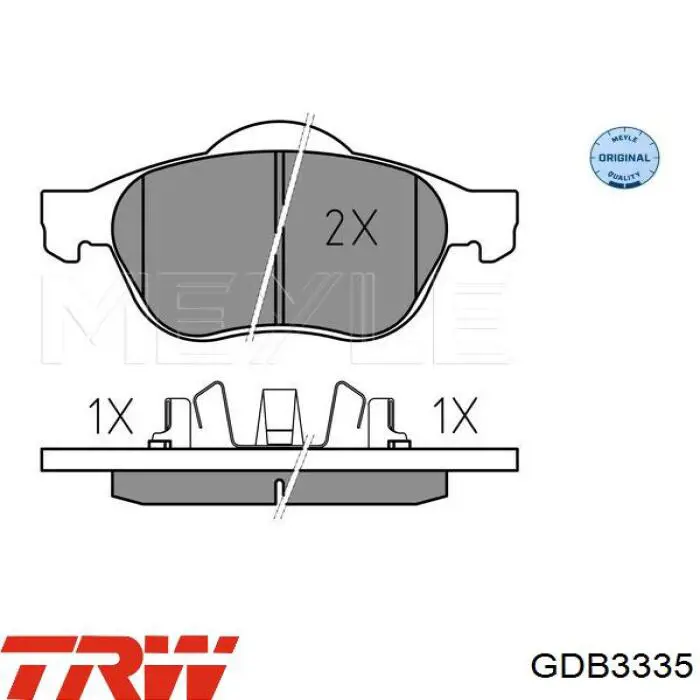 Передние тормозные колодки GDB3335 TRW