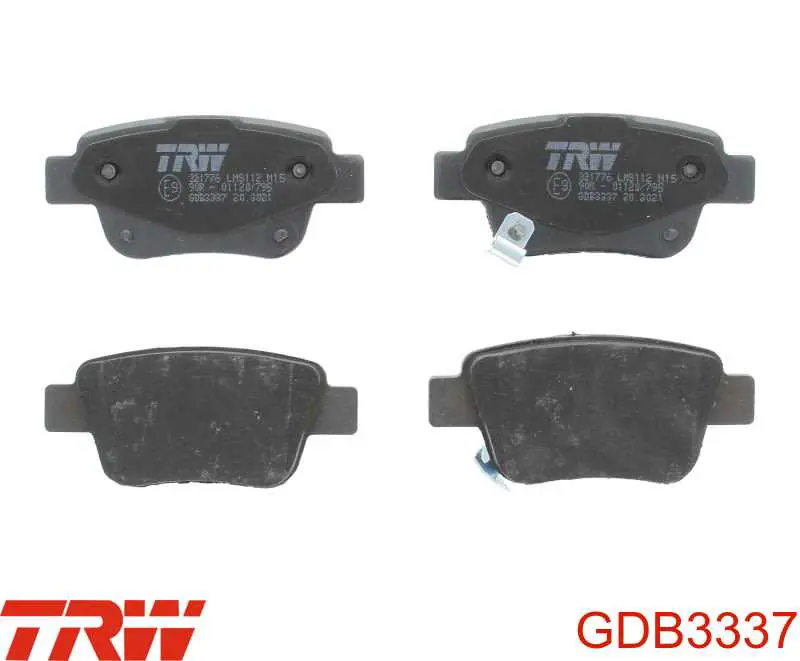 Купить GDB3337 TRW Колодки тормозные задние, дисковые