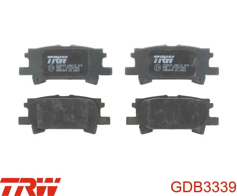 Купить GDB3339 TRW Колодки тормозные задние, дисковые