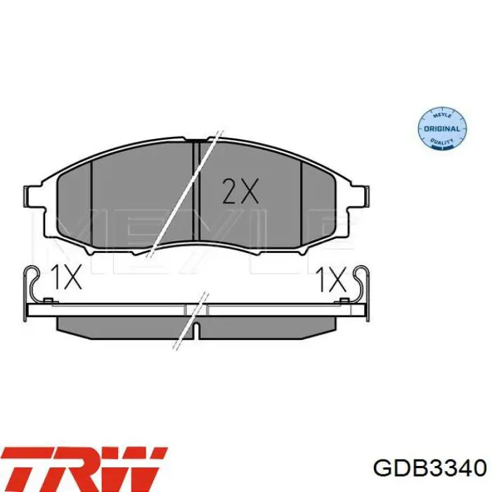 Купить GDB3340 TRW Колодки тормозные