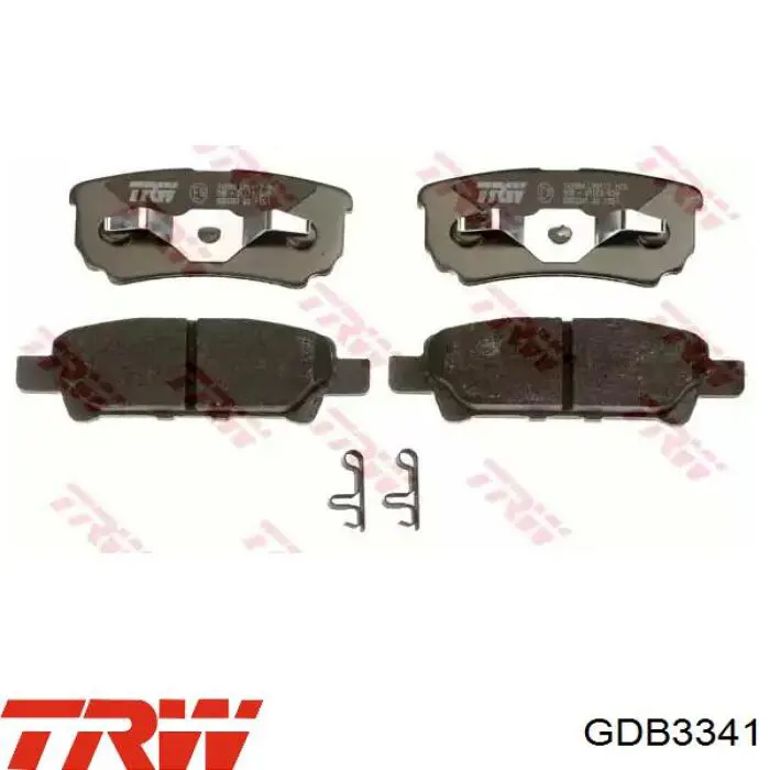 GDB3341 TRW колодки тормозные задние дисковые