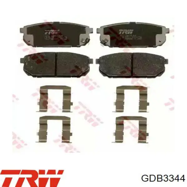GDB3344 TRW задние тормозные колодки