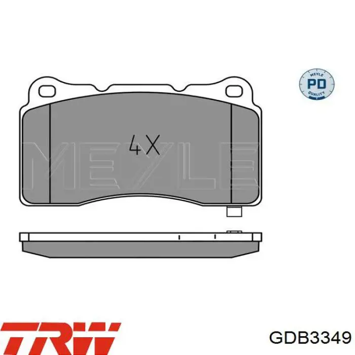 Передние тормозные колодки GDB3349 TRW