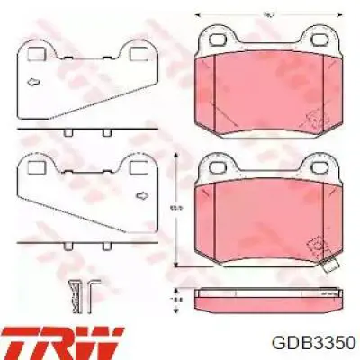Задние дисковые колодки TRW GDB3350