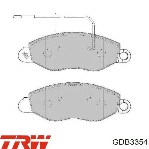 Купить GDB3354 TRW Колодки тормозные
