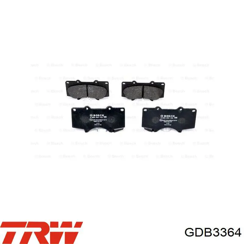 Колодки TRW GDB3364 цена, от 35.24 USD
