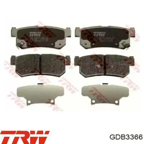 GDB3366 TRW Колодки тормозные дисковые комплект