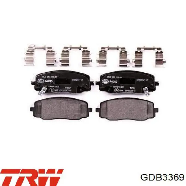 Купить GDB3369 TRW Колодки тормозные